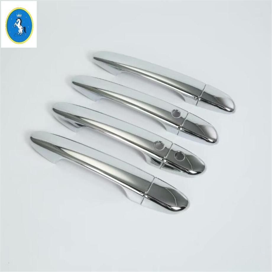 For Mazda 6 Car Door Pull Doorknob Handle Hand-clasping Cap Cover Trim Chrome / Carbon Fiber Look Exterior Accessories