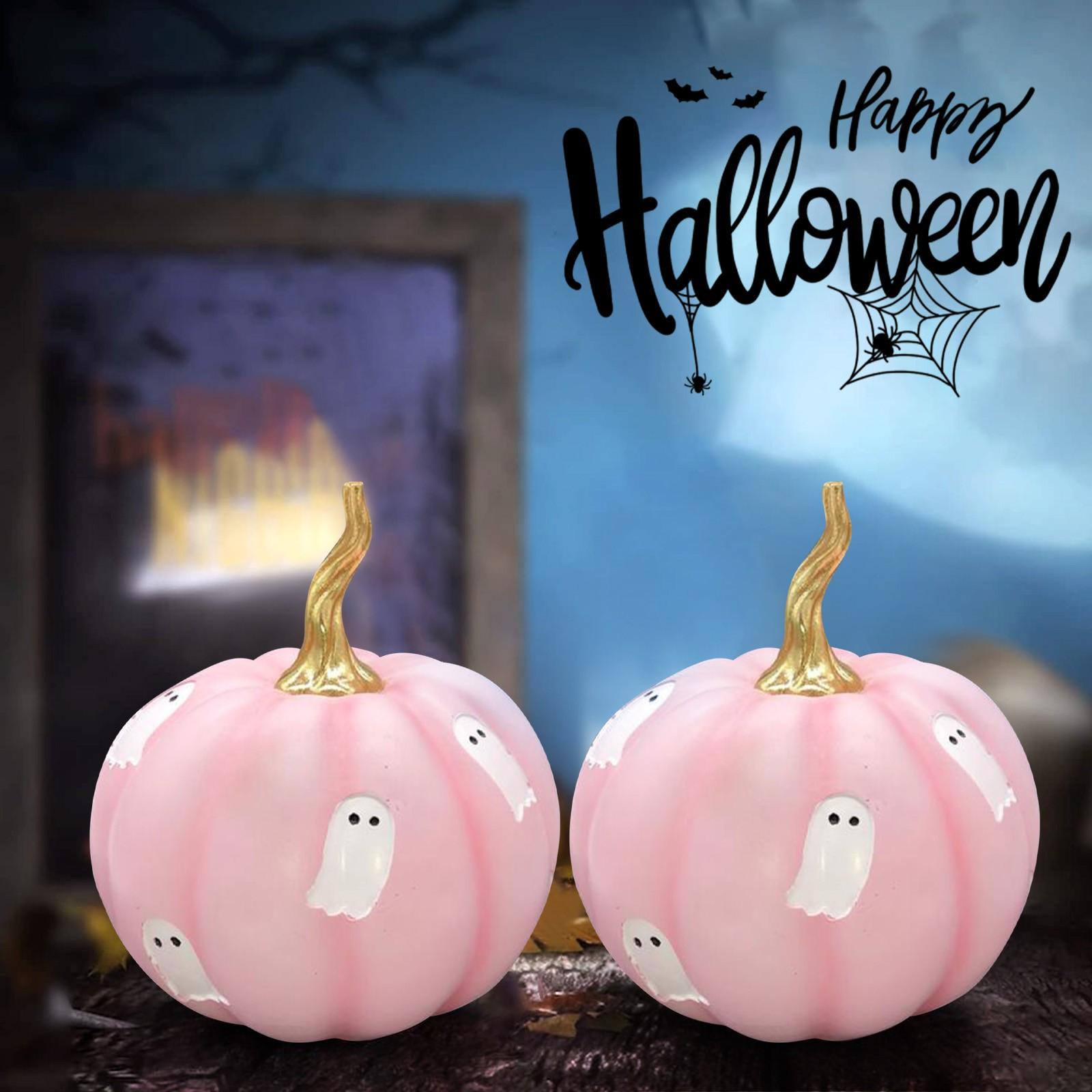 

Pinks Pumpkin Halloween Decoration, 18 Cm Resin Figurine, Pinks Kawaii Spooky Mantle Table Centerpiece, Indoor Shelf Party Prop, Gift-Ready Box One Size