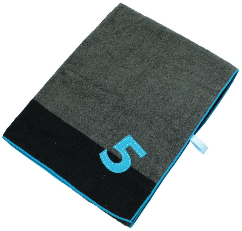 Tanaka Sangyo Imabari Towel Bath Number Dark Gray Towel, Color, Kids, 05,