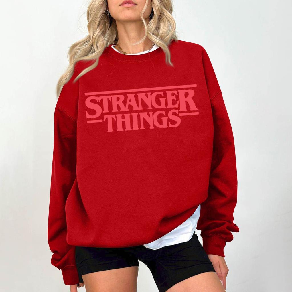 Women's Fashionable And Casual Long Sleeve Round Neck Printed Sweatshirt