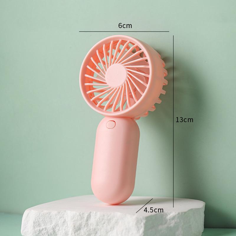 Colorful Portable Handheld Mini Fan Aaa Battery Power Supply Mute Air Cooling Cooler For Summer  Trip Travel Home Office
