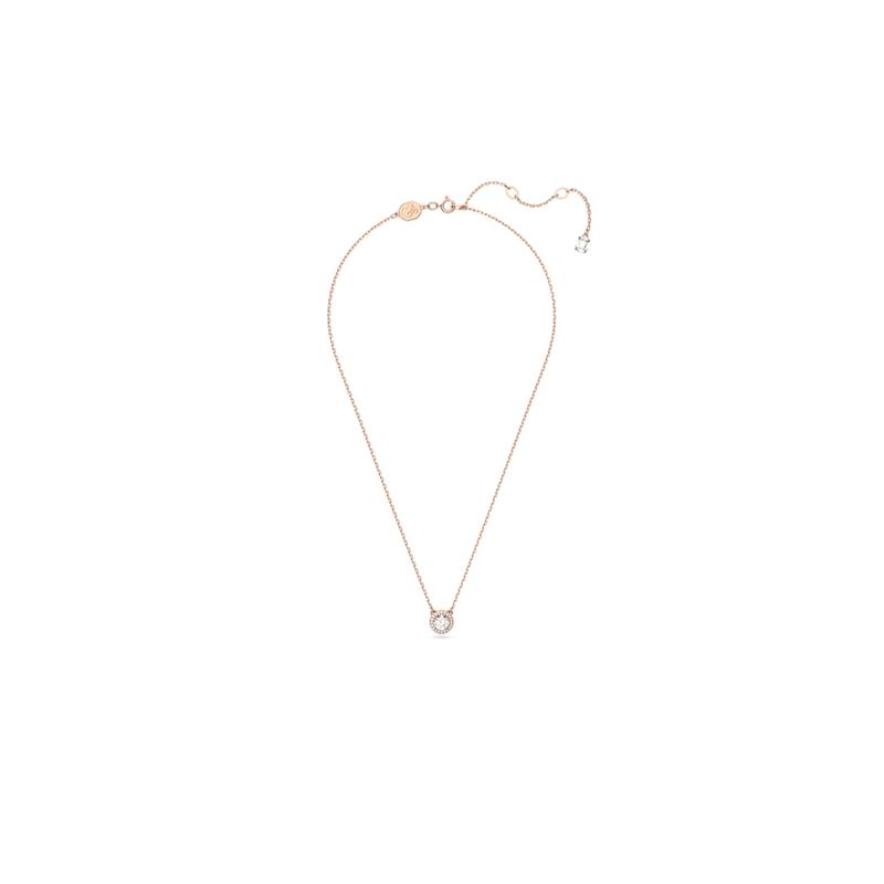 Swarovski Una Angelic Fashionable and Exquisite Synthetic Cubic Zirconia Necklace Women's White/Rose Gold 5636272