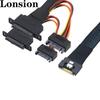 PCIE SlimSAS Anti-Inserimento Errato SFF-8654 8i a SFF-8639 U.2+15P con Fori per Viti su Entrambi i Lati