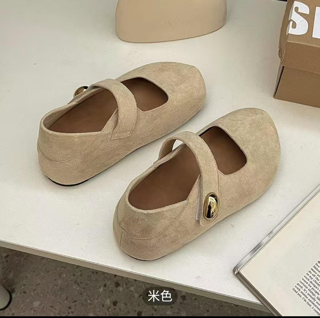 

Женские туфли на толстой подошве с внутренней платформой, весенняя мода 2025, однопедальные, на мягкой подошве, с закрытым носком, полушлепанцы 40 бежевый
