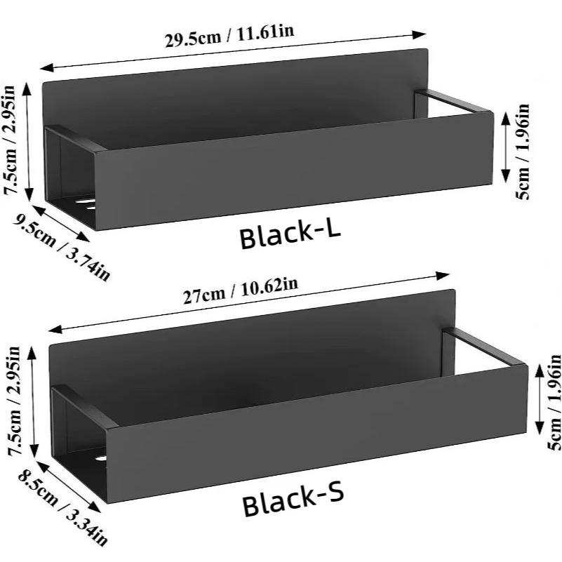 Magnetisches Kühlschrankregal Gewürzregal Kühlschrank Seitenregal Schwarzes Eisen Haushalt Platzsparend Küchenorganisator Regal