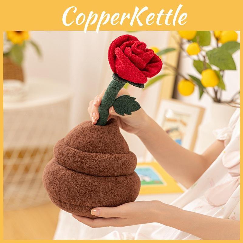 Roses Peach Tulips Blossoms Lotus Flowers Plush Potted Plant Toy For Gift Kids