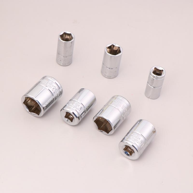 1/4Inch 4-14Mm Six Angle Sleeve Convert Hex Deep Socket Wrench Head Sleeve For Ratchet Wrench Auto Repair Hand Tool