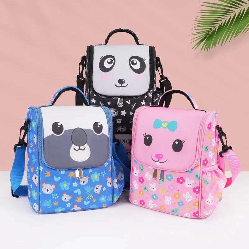 Cartoon Lunch Bag Girls Insulated Canvas Cooler Handbag Aluminium Foil Thermal Food Box Family School Picnic Dinner Container