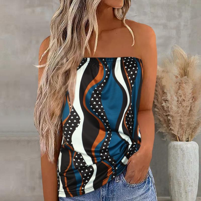 

Летняя сексуальная женская майка с принтом и облегающей грудью Футболка Футболки (Женский) L