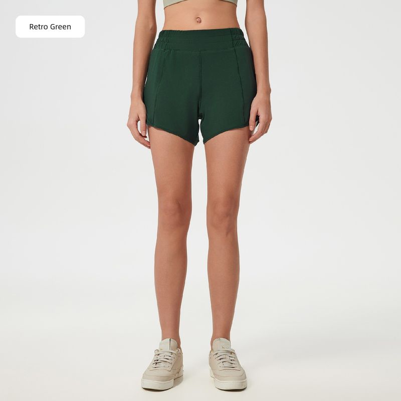 Shishi City Quality Clothing Co., Ltd. Summer Cool Feeling Quick-Drying High Waist Track Shorts Women's Lined Fitness Pants Light