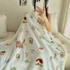 Cartoon Puppy Faux Lambs Wool Blanket Double Layer Thick Warm Fleece Throw Blanket for Sofa Bed Spring Autumn Soft Plush Blanket