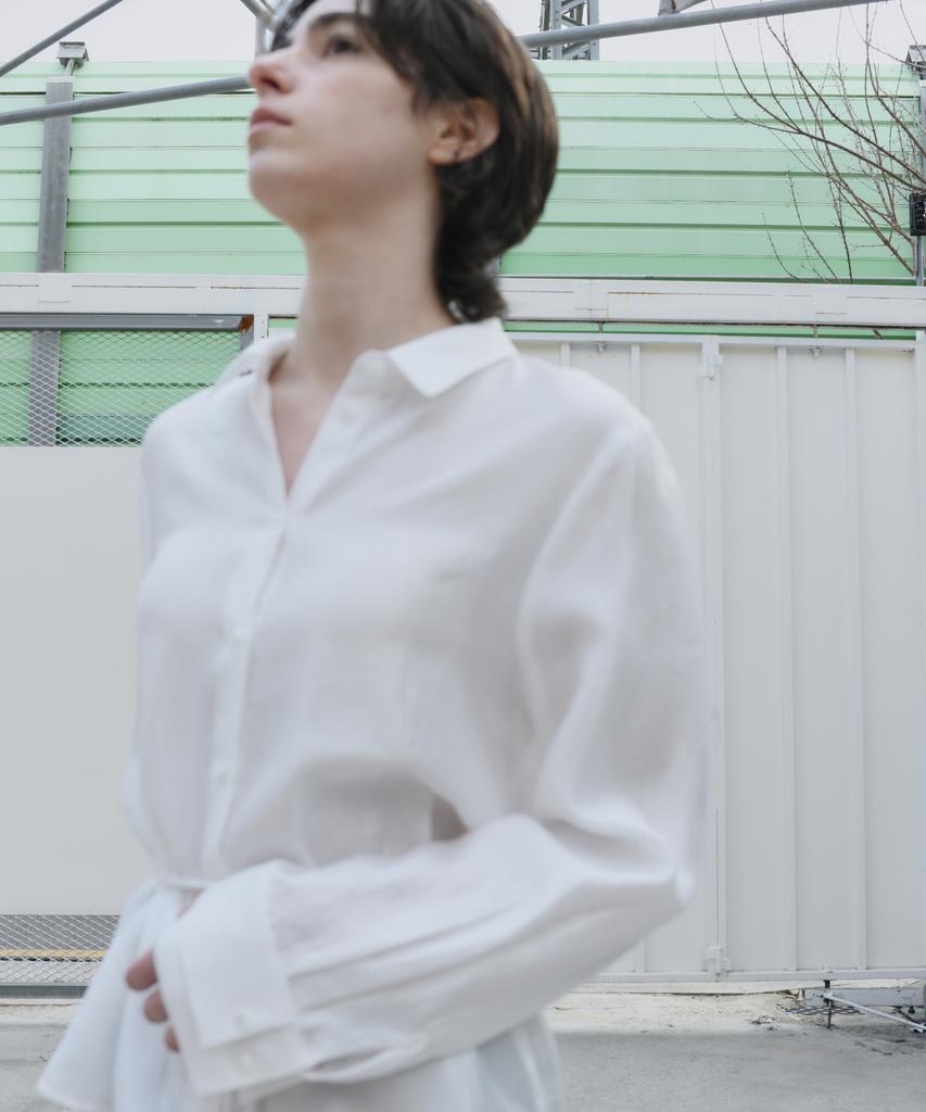 DENOAH Elvia Belted Blouse (White)
