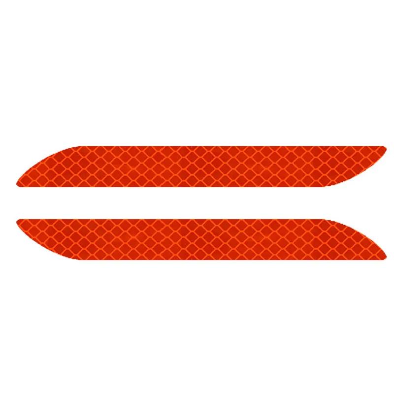 

2 шт. Автостайлинг Предупреждающие наклейки безопасности Декоративная светоотражающая лента Бампер Дверь Крыло Борт Знак безопасности при вождении Светоотражающая лента красный