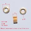 16-Tooth Copper Gear with 5mm Hole for Motor Spindle and Gearbox in Toy Accessories