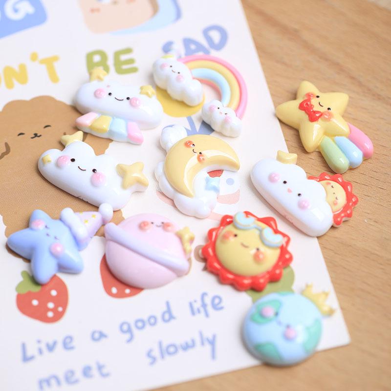 DIY Stickers: Clouds, Sun, Moon, Stars, Rainbow for Shoes, Phone Cases, Pencil Cases & More.