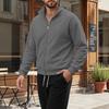 Men's Solid Color Stand Collar Zipper Hoodie Jacket - Outdoor Casual Streetwear