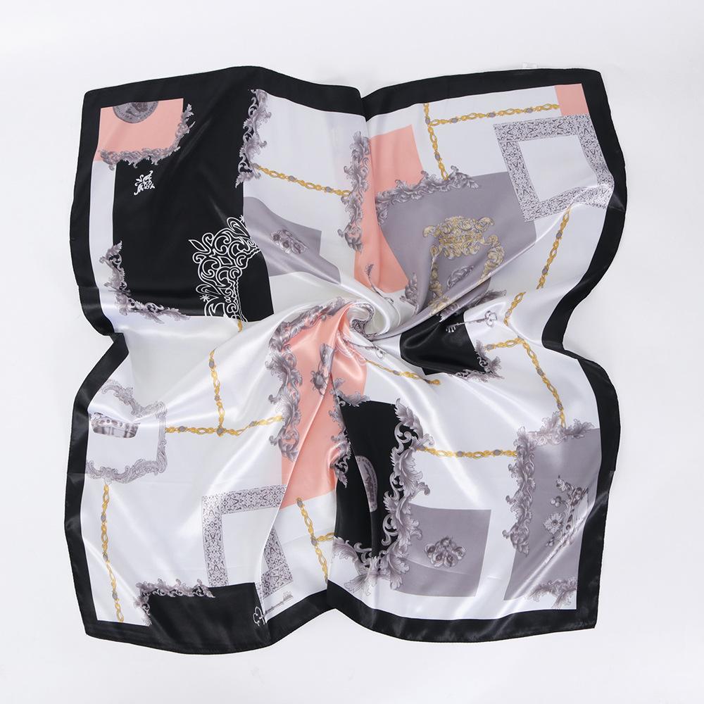 მაღალი ხარისხის ძვირადღირებული აბრეშუმის შარფები თავსაბურავი შარფები კისრის შარფი ქალებისთვის ჯაჭვი აბრეშუმის შარფი ქალის დეკორატიული შალი