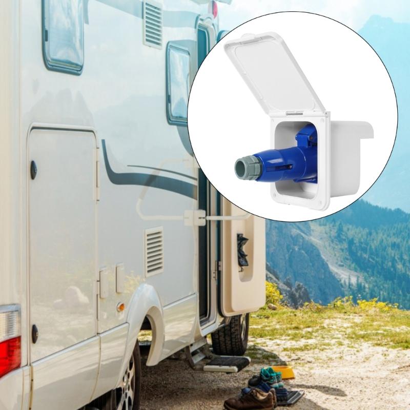 RV Generator Power Adapter 16AMP 3Pin 220V-250V Flush Hook Up Socket