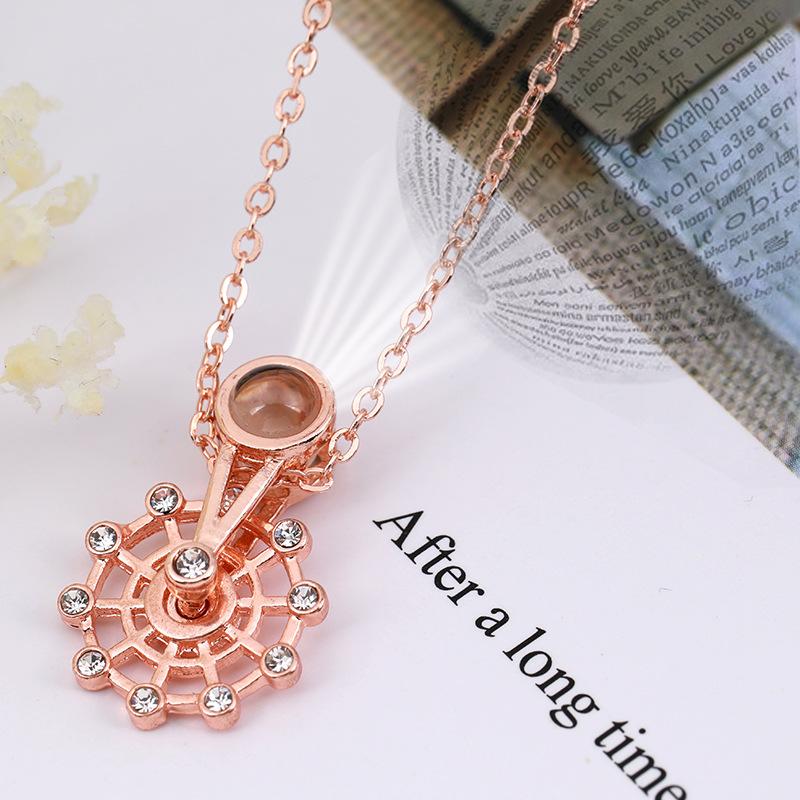 2021 Douyin 100 Sentences Of The Same Ferris Wheel I Love You Collarbone Chain Short Women S Necklace
