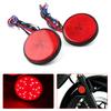 Round LED Turn Signals Light 12V Motorcycle 2inch Side Marker Lamp Rear Reflector Brake Lamp Taillight For Dirt Bike Cafe Racer