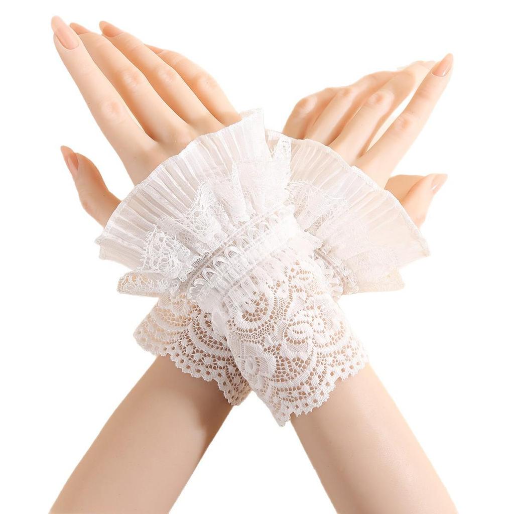Bell Sleeve Faux Wrist Cuffs Decorative Gloves Nail Art Props Fairy Sleeves for Women