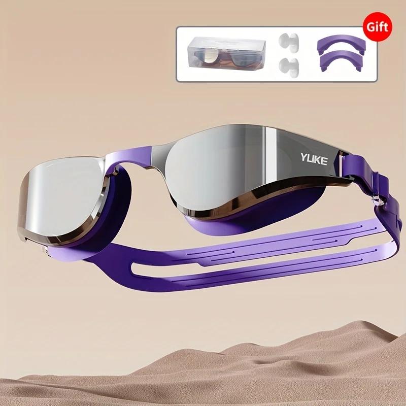 2025 Professional Anti-Fog Plating HD Swimming Goggles Leak Proof Protection Glasses Men Women Adjustable Silicone Swim Eyewear