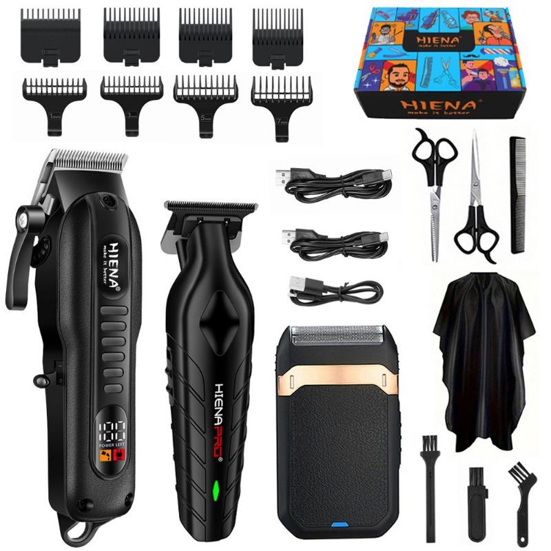 New multifunctional electric hair clipper set oil head electric clipper long endurance men's razor digital display barber scissors universal