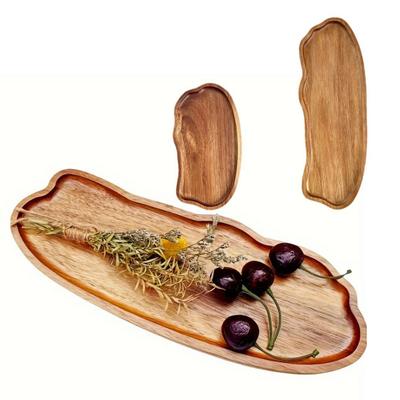 Holztablett für Tee und Kaffee, wolkenförmig, Obstteller, Dessertteller, Süßigkeitenteller für Tee, Kaffeetasse, Frühstücksteller, Schmuck, Kosmetik-Organizer
