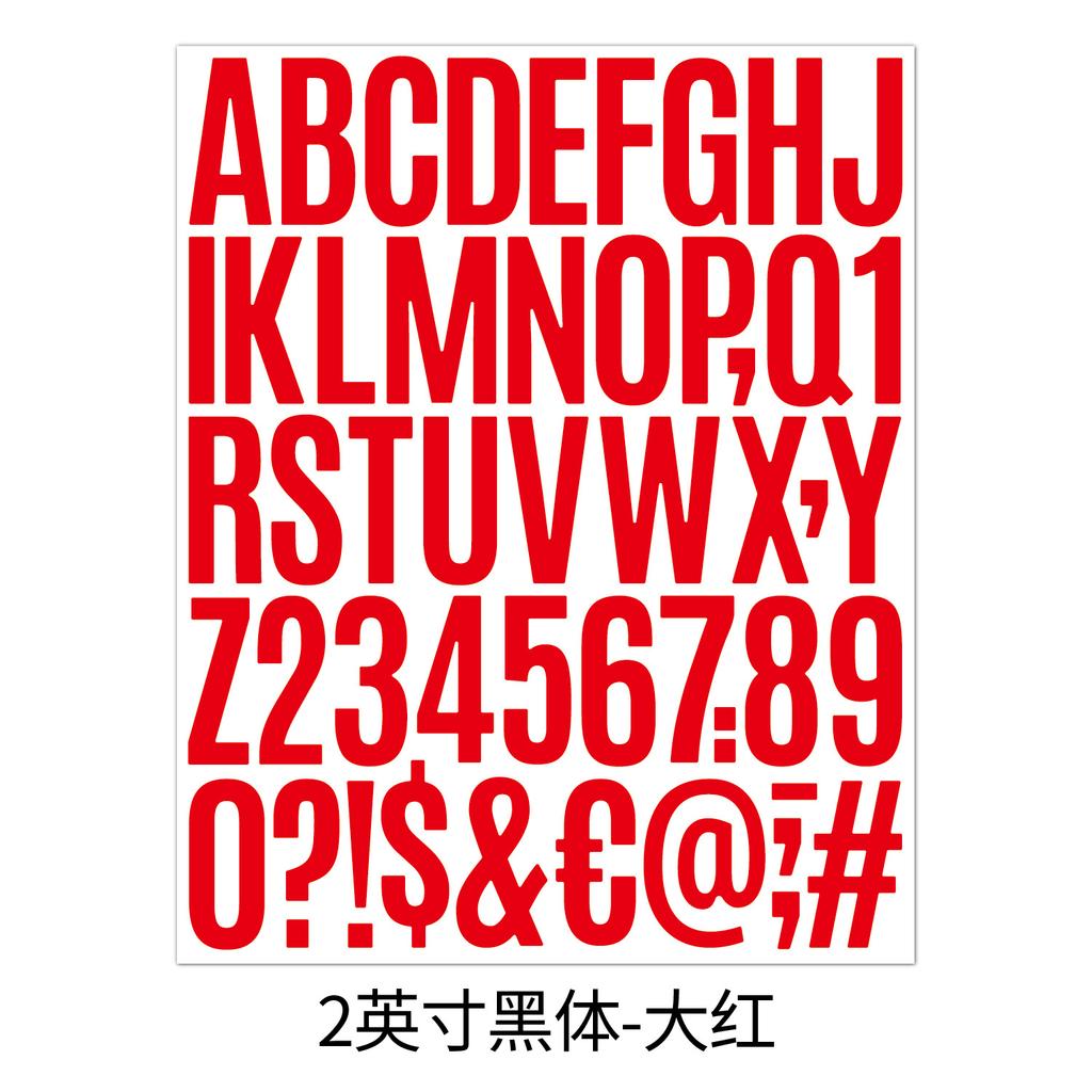 2-inch Letter Sticker Multi-color Packaging Can Be Combined with Any Combination. Laptop Hand Account Decorative Alphanumeric Sticker