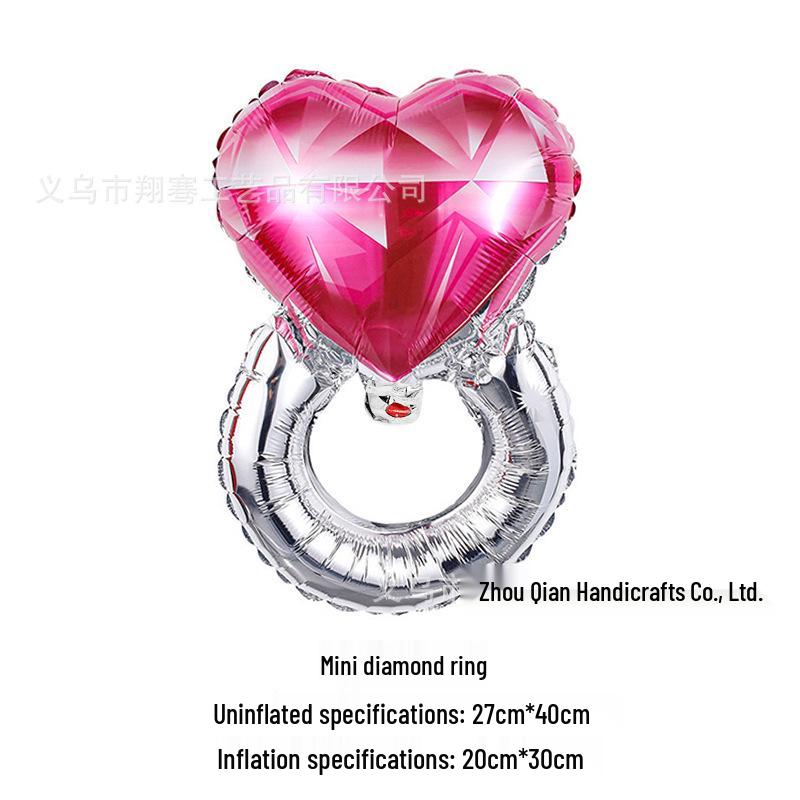 

Large Diamond Ring Foil Balloons for Weddings, Valentine s Day, and Proposals