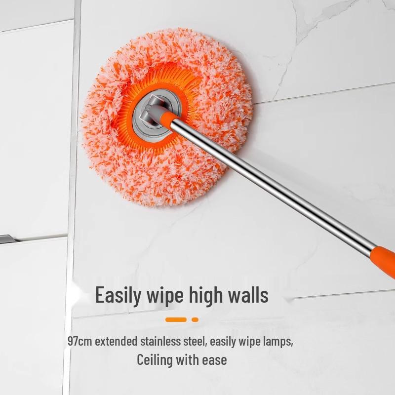 Mop Telescopic Rotativ Floarea-Soarelui pentru Curățarea Podelei, Tavanului și Pereților