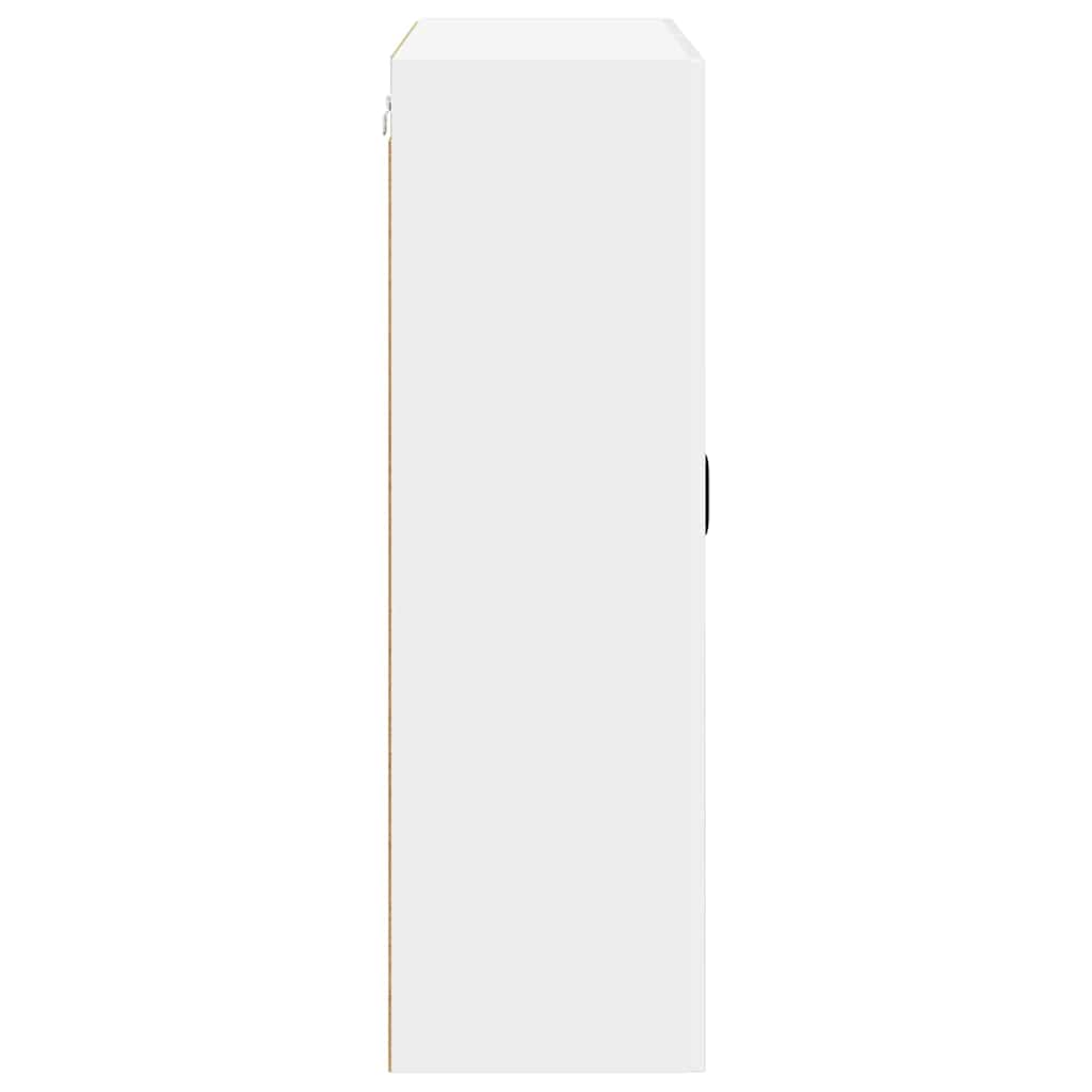 Wall Cabinet LUCCA High Gloss White 80 X 31 X 100 Cm Particleboard