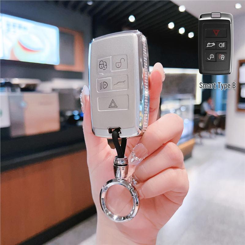 Land Rover Key Case: Compatible with Evoque, Defender 110, Discovery 4, Range Rover Sport 5, Velar, SVR