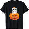Scottish Fold Cat Pumpkin Cat Halloween T-Shirt