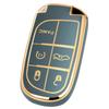 Soft Car Key Fob Cover Fit For Jeep Grand Cherokee Renegade Chrysler Dodge Ram Durango Charger Challenger Journey Dart