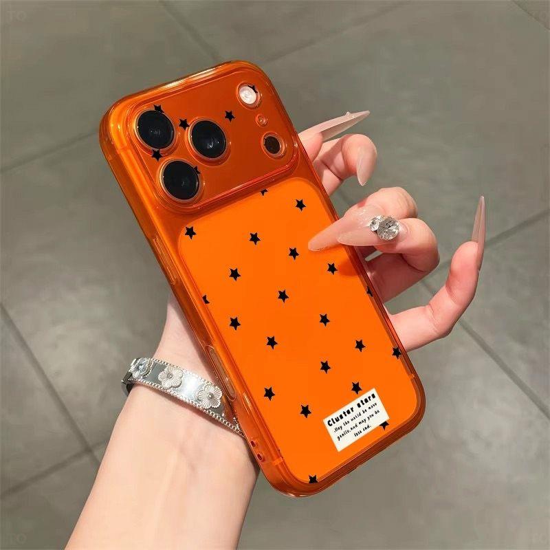 Personalized Black Star for Apple 17Promax Large Window Phone Case IP16/15/14 Matte 13 Soft 12
