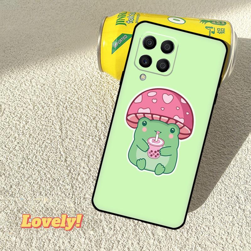 Kawaii Frog Mushroom Case For Samsung Galaxy M52 M36 M06 M16 M56 M33 M15 M55 M31 M13 M12 M14 M53 M32 M35 M34 M54