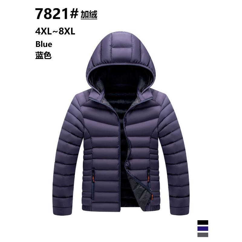 

Новое осенне-зимнее средней длины флисовое пальто с капюшоном, утолщенное, деловое, мужское, большого размера, на хлопковой подкладке 8XL синий