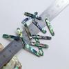 Natural Abalone White Mother-of-Pearl Double-Hole Oval Pendant for DIY Hairpin & Necklace