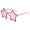 Star Shaped Glitter Sunglasses For Women Colorful Candy Tones UV400 Protection Trendy Party Shades For Festivals KJ136