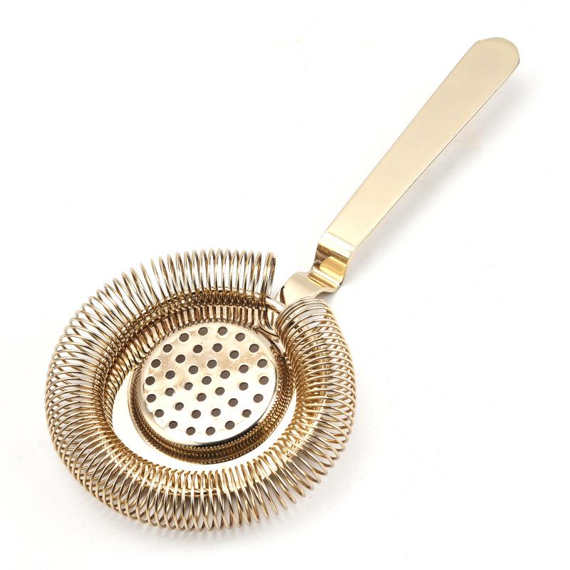 European Hawthorne Cocktail Strainer - 304 Stainless Steel Mesh Filter