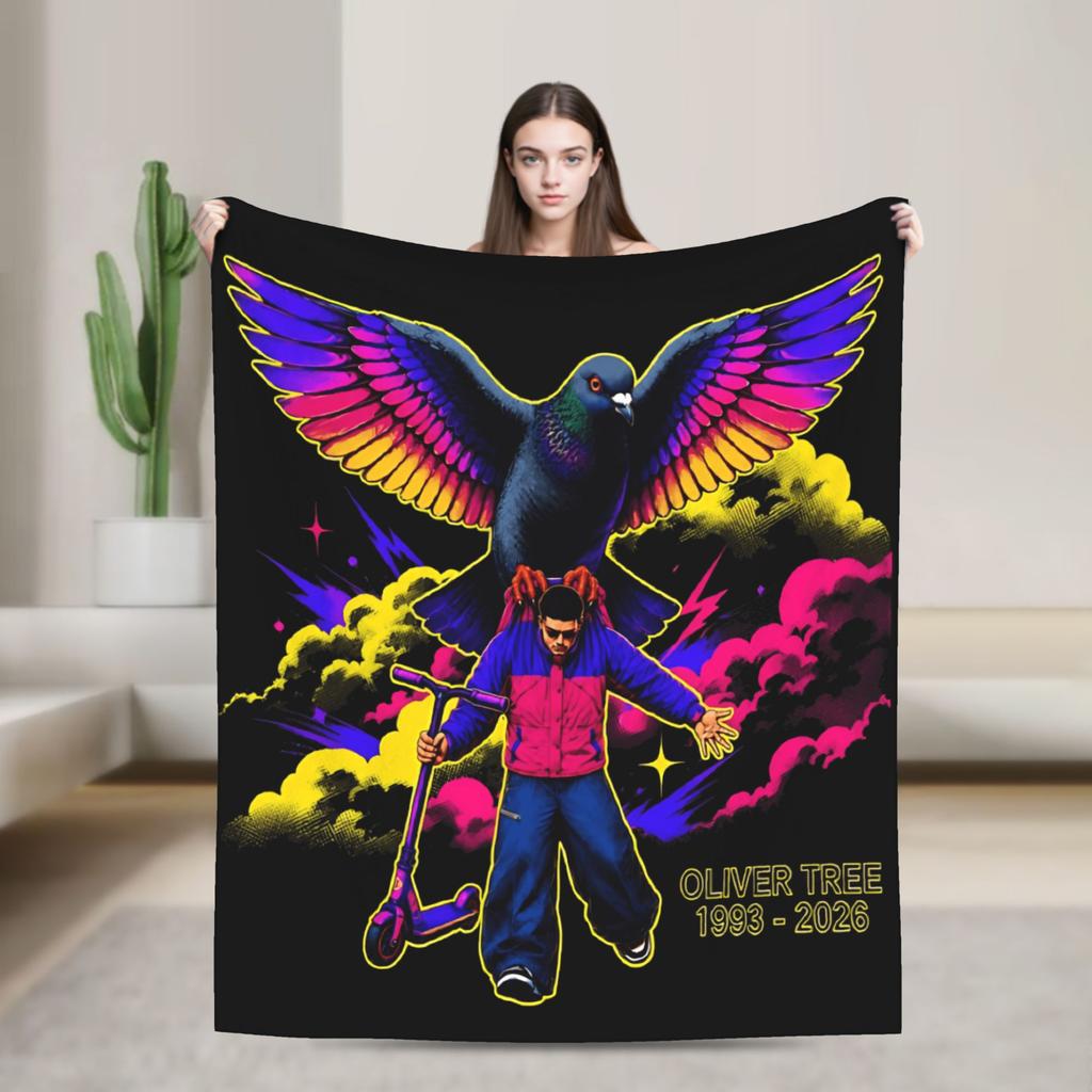 Oliver Tree Blanket Comfortable Throw Blanket Winter Kids Adults Living Room Camping Bedspread