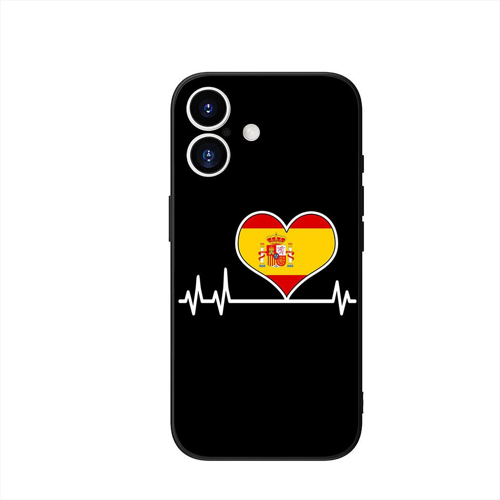 

Spain Flag Yellow Red Phone Cover Case for Apple iPhone 16 15 14 Plus 13 12 Mini 17 Pro Max + 16E Air 16+ ProMax Casing iPhone 13 Pro