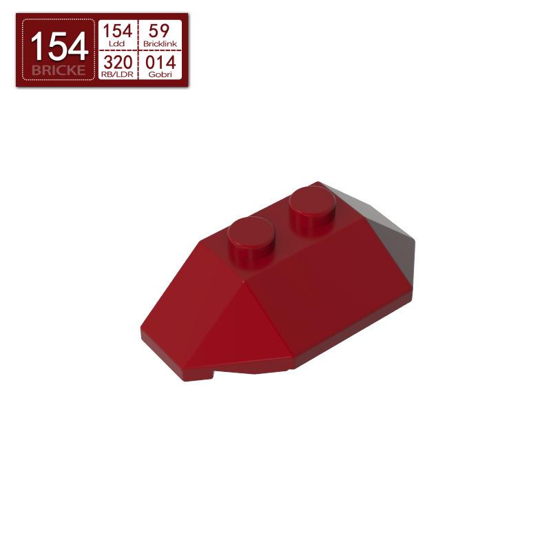 BRICKE 4x2 Sloped Wedge Brick Compatible with Lego 47759 - DIY Educational Building Block Piece.