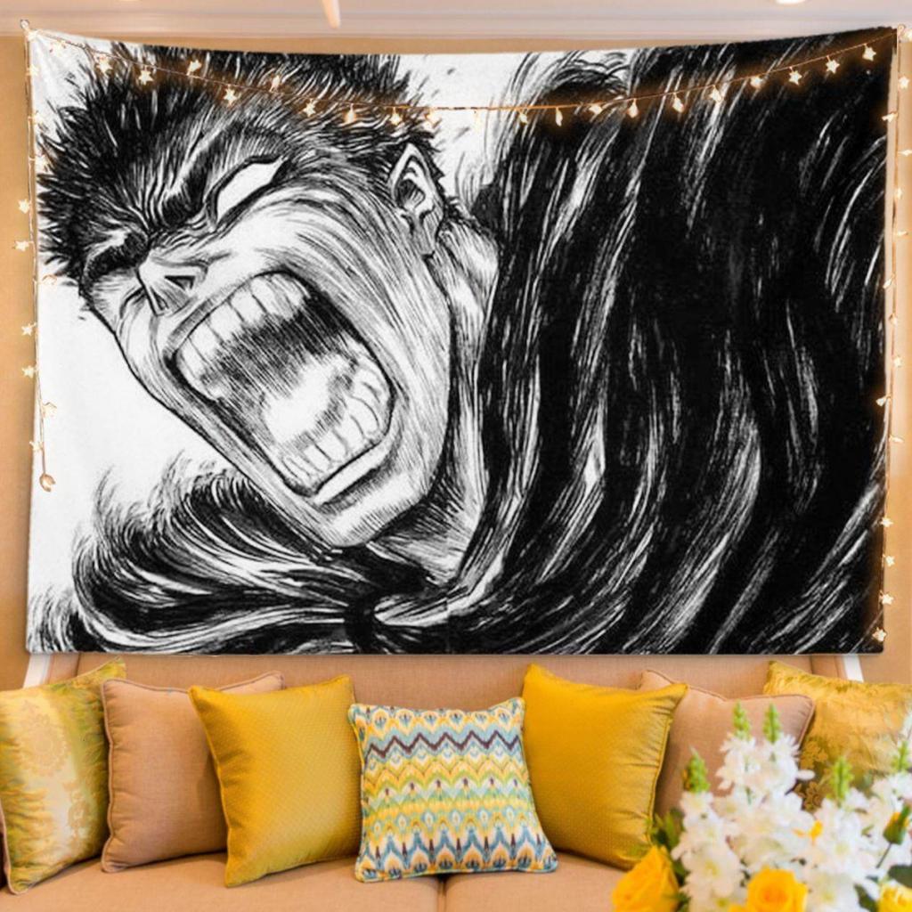 Anime Wallpaper Berserk Sleeve Art Wall Decoration for Bedroom Living Room Home Decor Guts Graphic Tapestry