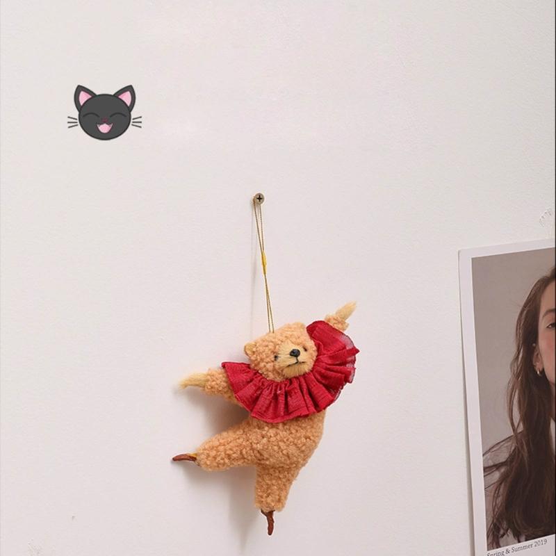 Charming Room Decor Car Pendant Plush Material Great for Room Key Bag Decoration