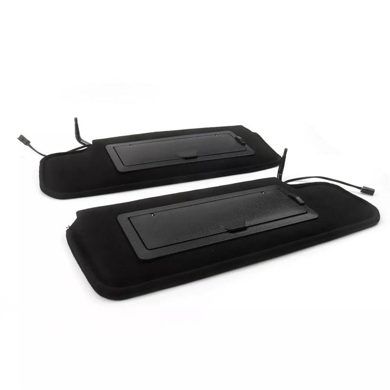1Pair Car Sun Visors Shades W/LED Light 12459827 14081826 For  Corvette C4 1984-1996 Sunvisors Vanity Mirror nero