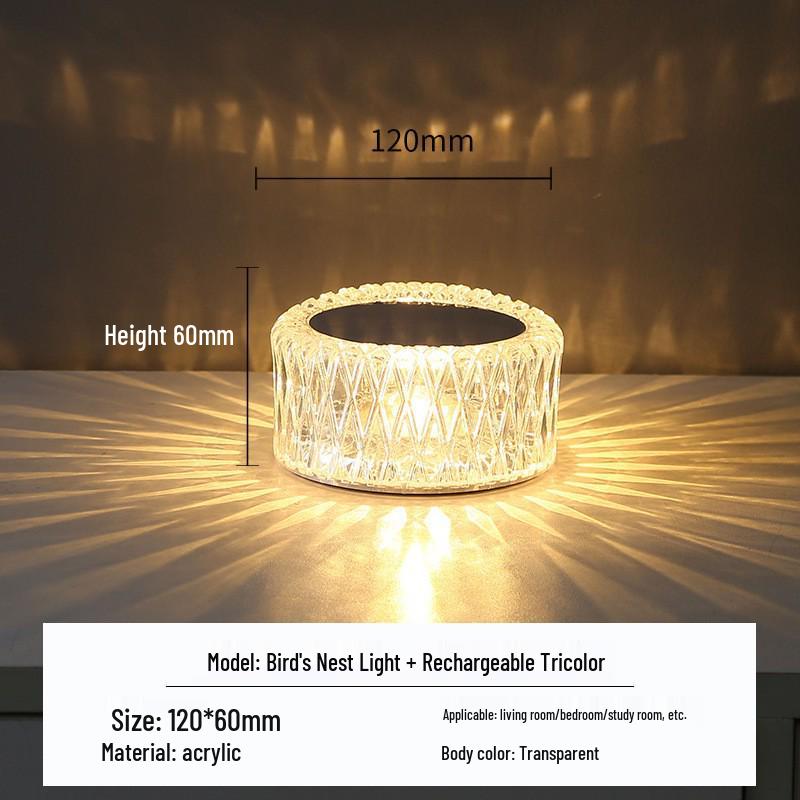 Star Moon Touch Lamp: Three-Color Rechargeable Night Light, Ideal for Bedroom or Birthday Gift.
