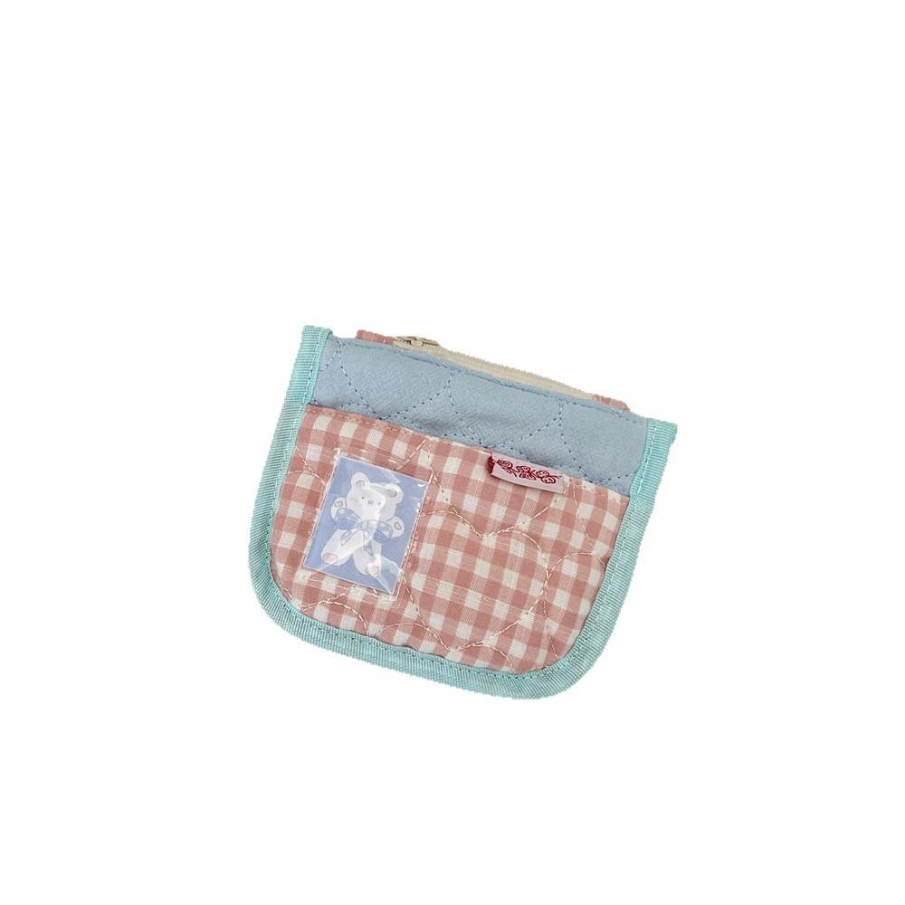 Cute and sweet card bag, change storage bag, student bank card, ID bag, change, small item storage bag.