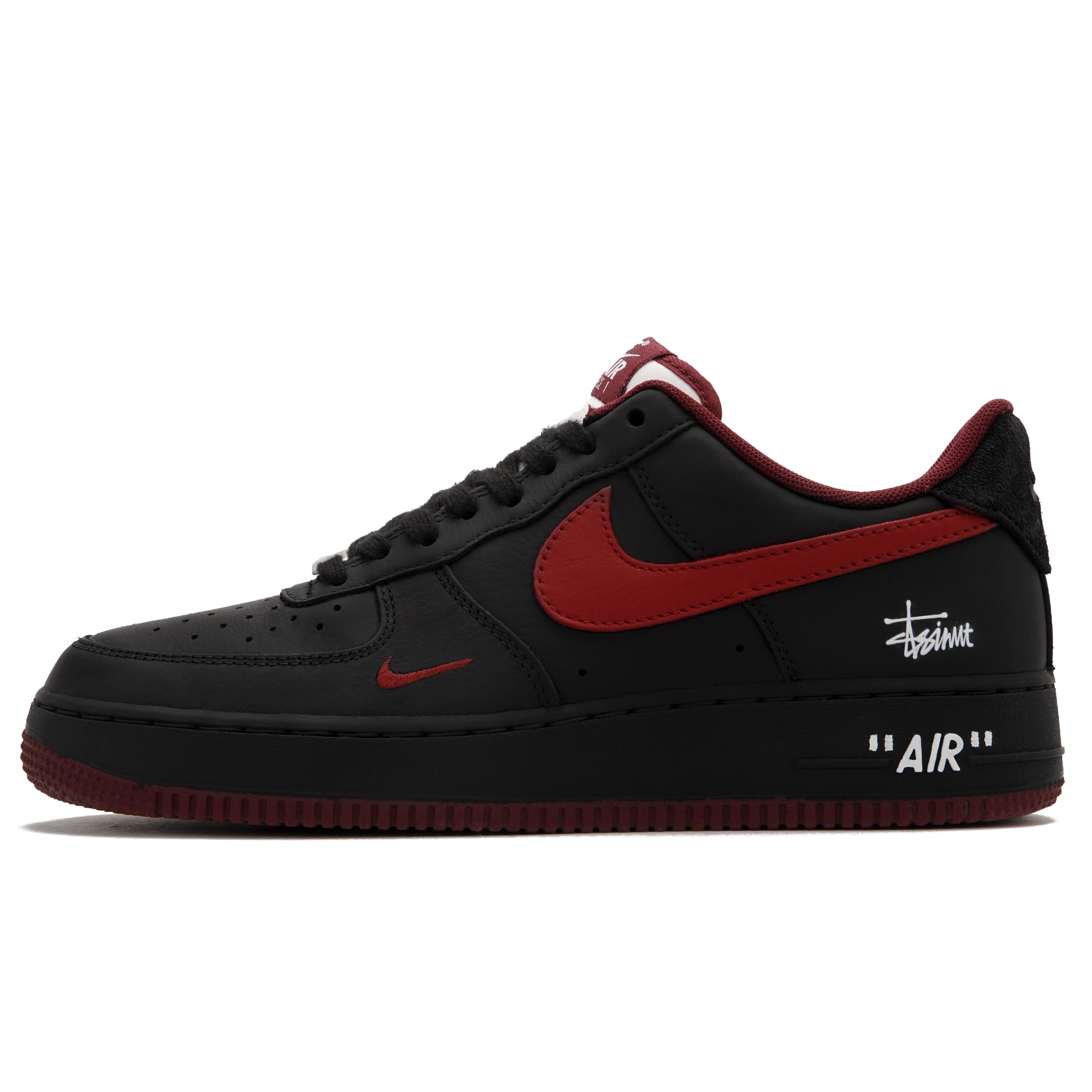 

Nike Air Force 1 Black With Red Stitching Abrasion Resistant Low top Skateboard Shoes Men s Black HM9483-100(Team734-) 40.5